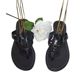 Contesa Black Sandals Made in Italy, Size 8.5